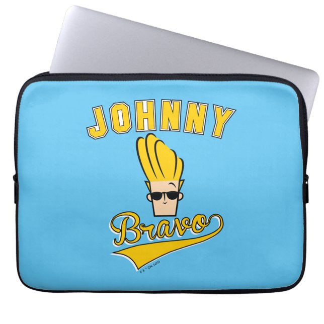 Johnny Bravo Collegiate Graphic Laptopschutzhülle (Vorderseite)