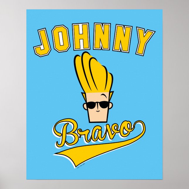 Johnny Bravo Collegiate Graphic Poster (Vorne)