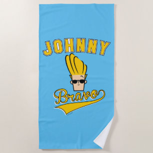 Johnny Bravo Collegiate Graphic Strandtuch