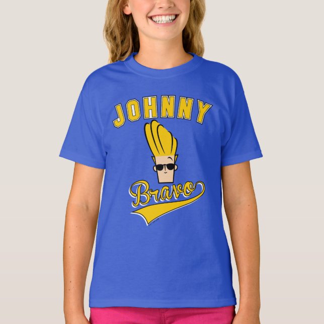 Johnny Bravo Collegiate Graphic T-Shirt (Vorderseite)