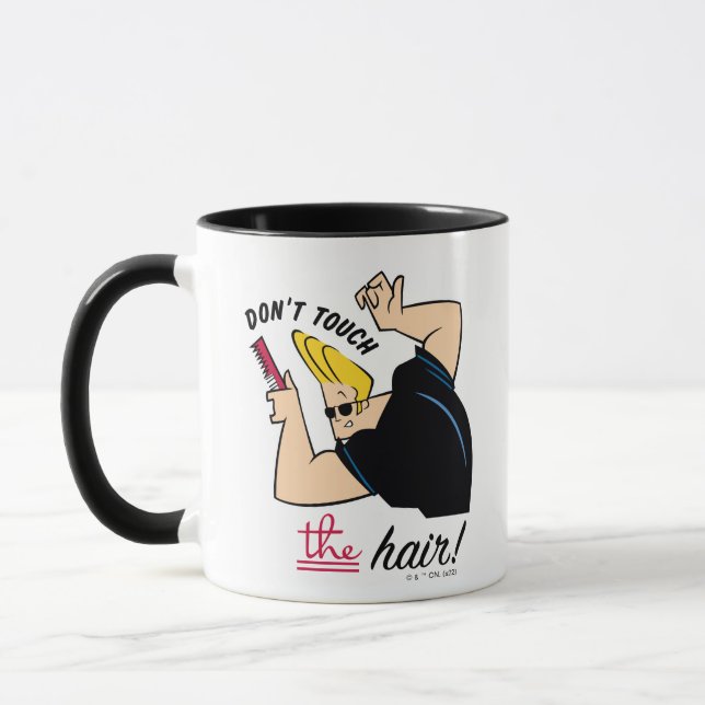 Johnny Bravo Comb - Touch nicht die Haare! Tasse (Links)