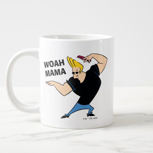 Johnny Bravo Combing Hair Jumbo-Tasse (Links)