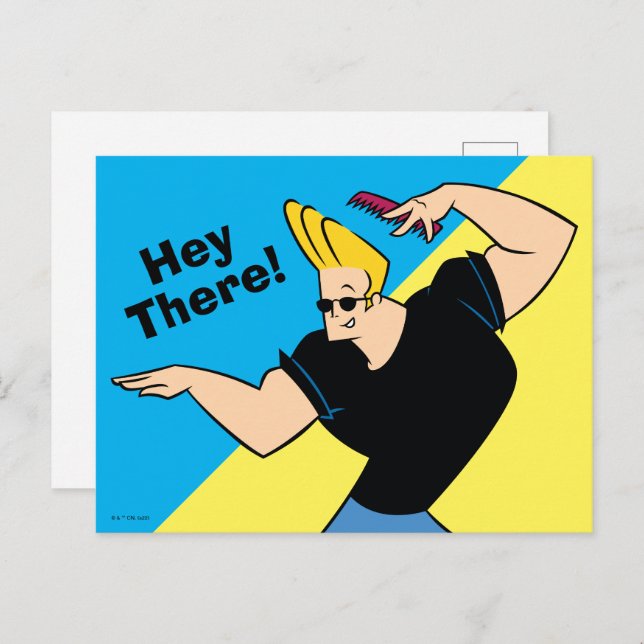 Johnny Bravo Combing Hair Postkarte (Vorne/Hinten)