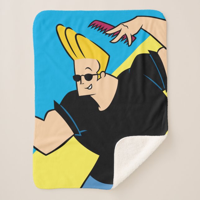 Johnny Bravo Combing Hair Sherpadecke (Vorderseite)