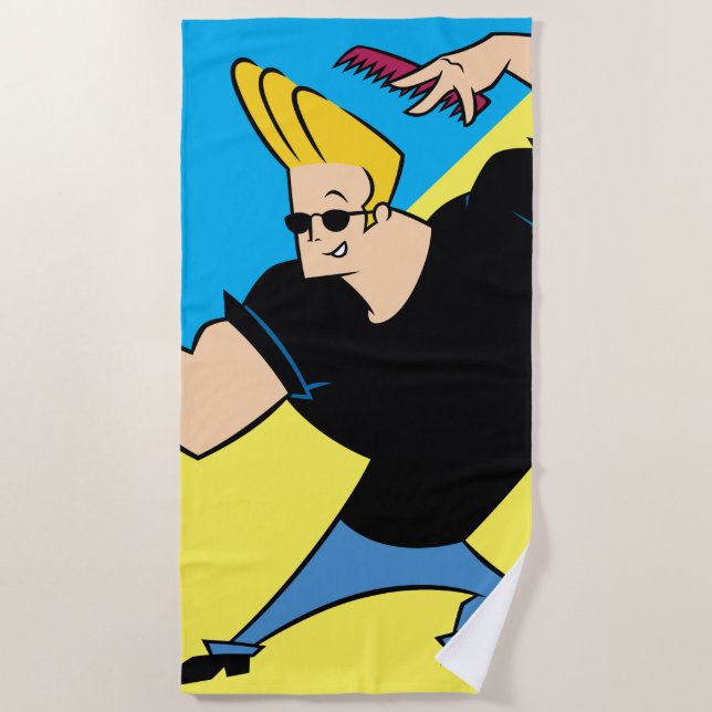 Johnny Bravo Combing Hair Strandtuch (Vorderseite)