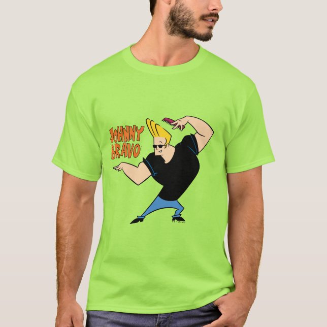 Johnny Bravo Combing Hair T-Shirt (Vorderseite)