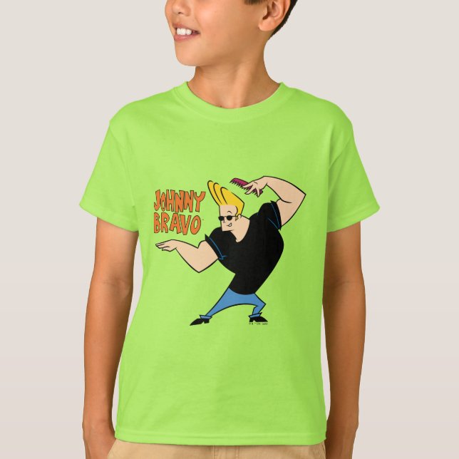 Johnny Bravo Combing Hair T-Shirt (Vorderseite)