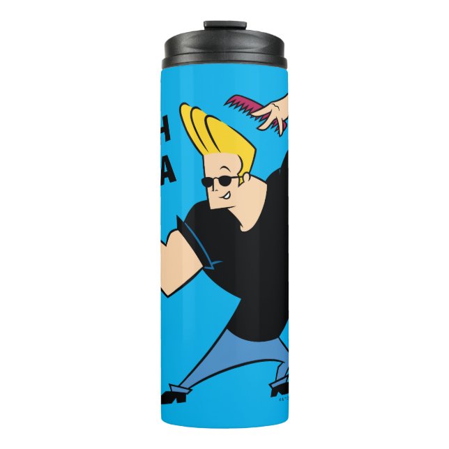 Johnny Bravo Combing Hair Thermosbecher (Vorderseite)