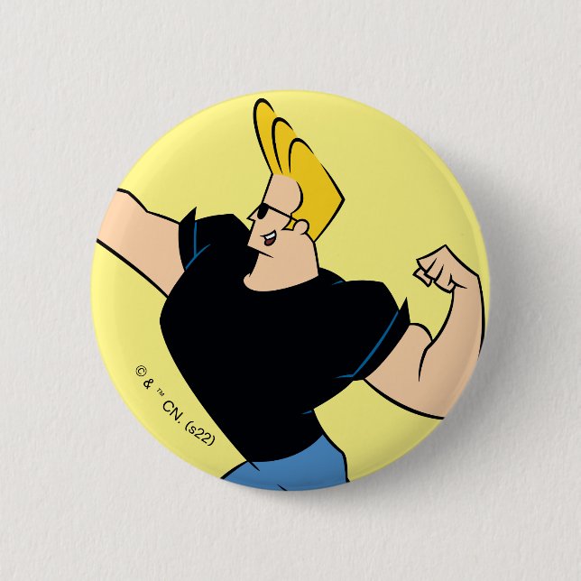 Johnny Bravo Flexing Button (Vorderseite)