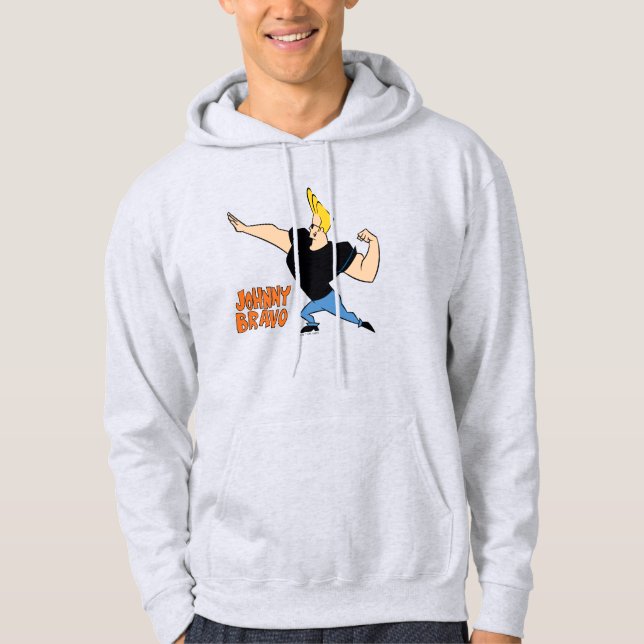 Johnny Bravo Flexing Hoodie (Vorderseite)