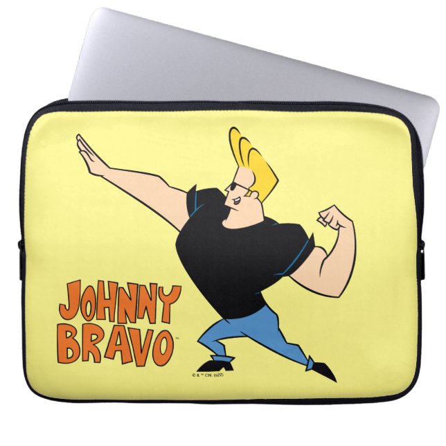 Johnny Bravo Flexing Laptopschutzhülle (Vorderseite)