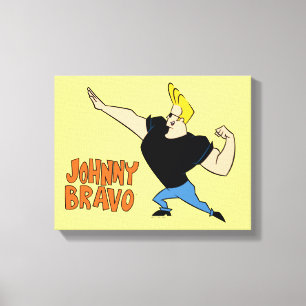 Johnny Bravo Flexing Leinwanddruck