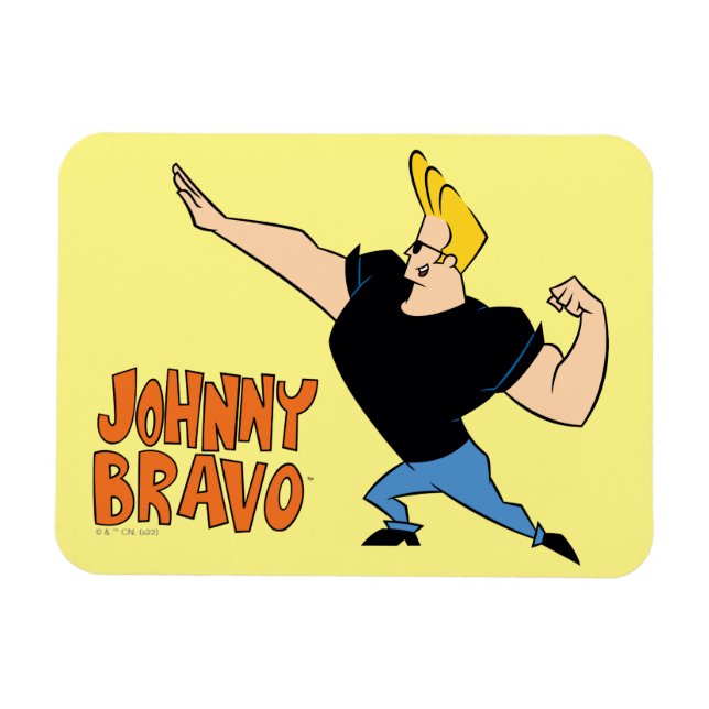 Johnny Bravo Flexing Magnet (Horizontal)