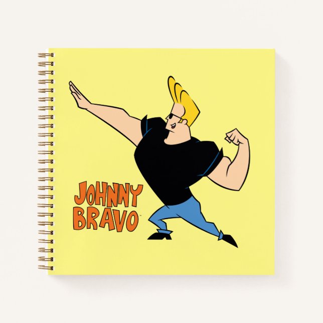Johnny Bravo Flexing Notizbuch (Vorderseite)