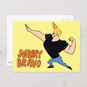 Johnny Bravo Flexing Postkarte