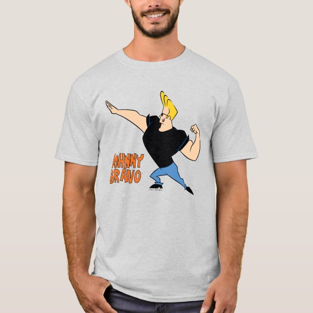 Johnny Bravo Flexing T-Shirt (Vorderseite)