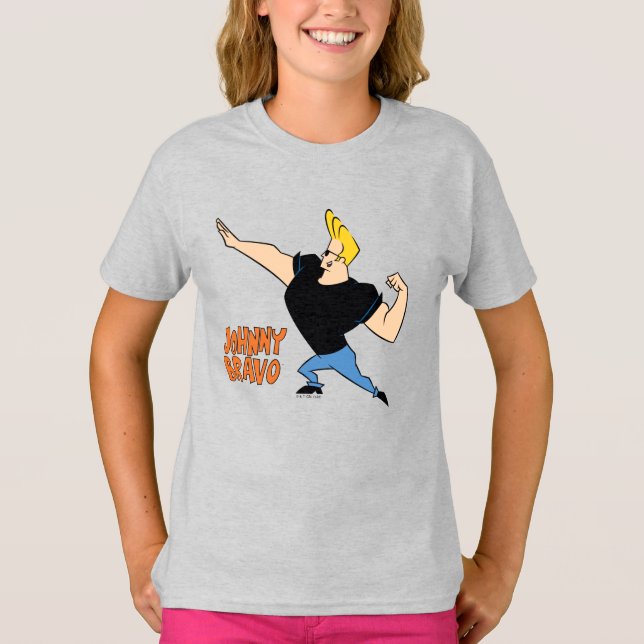 Johnny Bravo Flexing T-Shirt (Vorderseite)