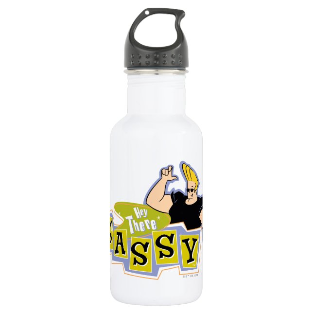 Johnny Bravo - Hey There Sassy Edelstahlflasche (Vorderseite)