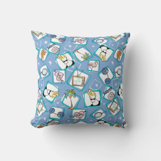 Johnny Bravo Icon Pattern Kissen