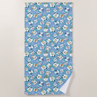 Johnny Bravo Icon Pattern Strandtuch