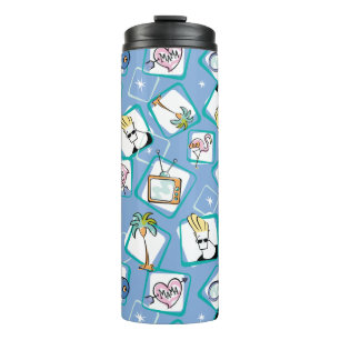Johnny Bravo Icon Pattern Thermosbecher
