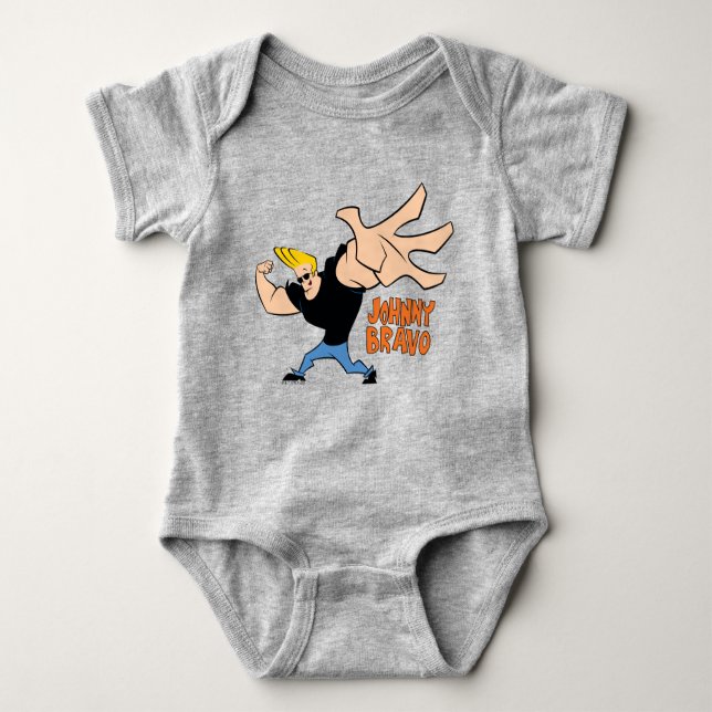 Johnny Bravo Iconic Pose Baby Strampler (Vorderseite)