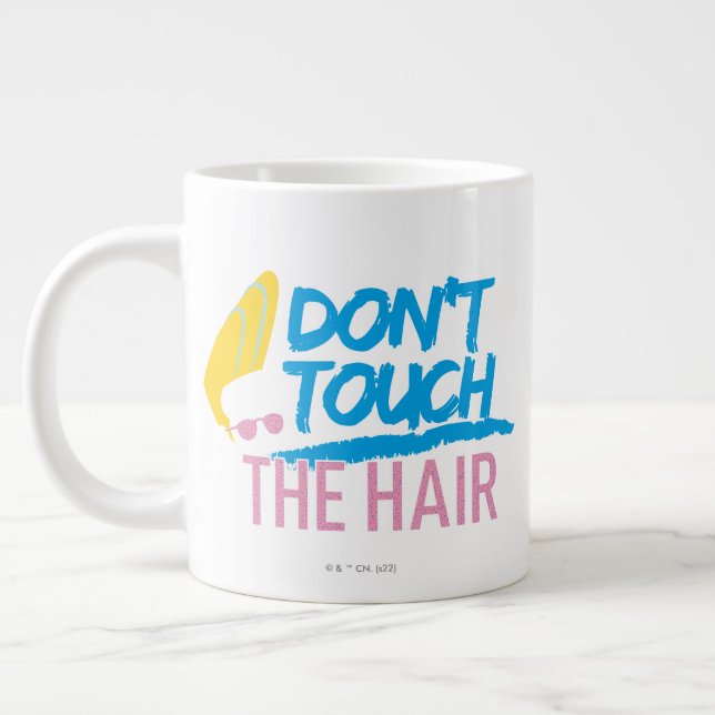 Johnny Bravo - Keine Touch der Haargrafik Jumbo-Tasse (Links)