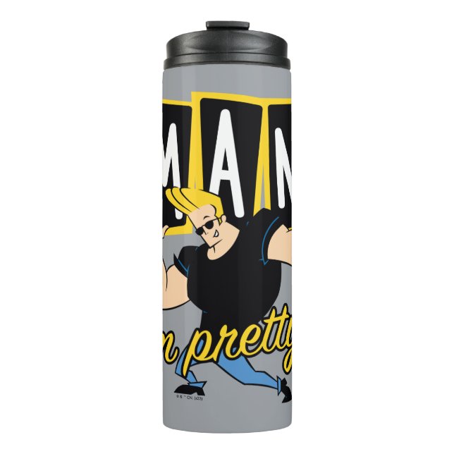 Johnny Bravo - Mann, ich bin Hübsch Thermosbecher (Vorderseite)