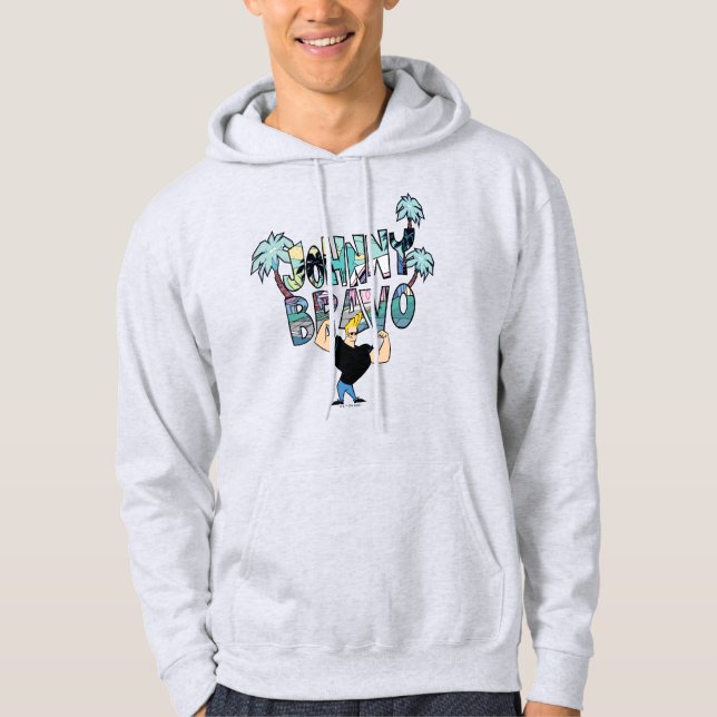 Johnny Bravo Palm Tree Name Hoodie (Vorderseite)