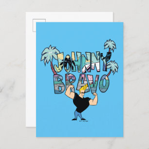 Johnny Bravo Palm Tree Name Postkarte
