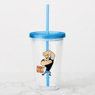 Johnny Bravo Picture Frame Pose Acryltrinkbecher