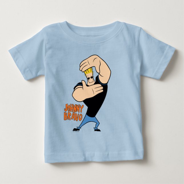 Johnny Bravo Picture Frame Pose Baby T-shirt (Vorderseite)