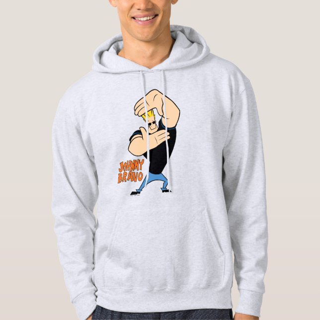 Johnny Bravo Picture Frame Pose Hoodie (Vorderseite)