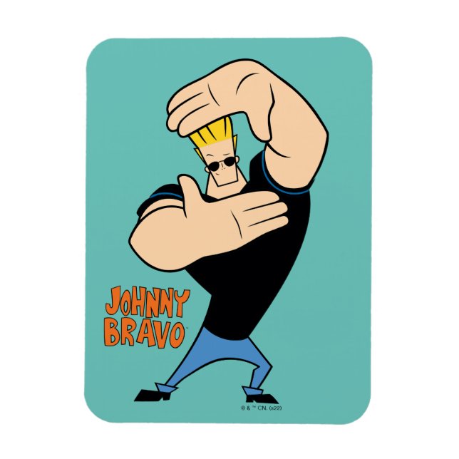 Johnny Bravo Picture Frame Pose Magnet (Vertikal)