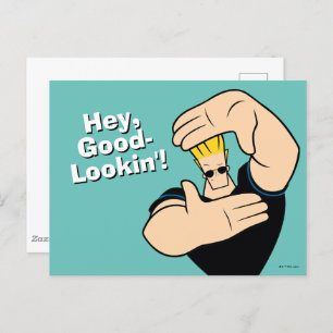 Johnny Bravo Picture Frame Pose Postkarte