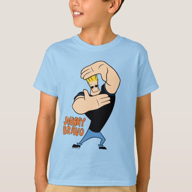 Johnny Bravo Picture Frame Pose T-Shirt (Vorderseite)