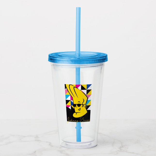 Johnny Bravo Pop Art Graphic Acryltrinkbecher (Vorderseite)