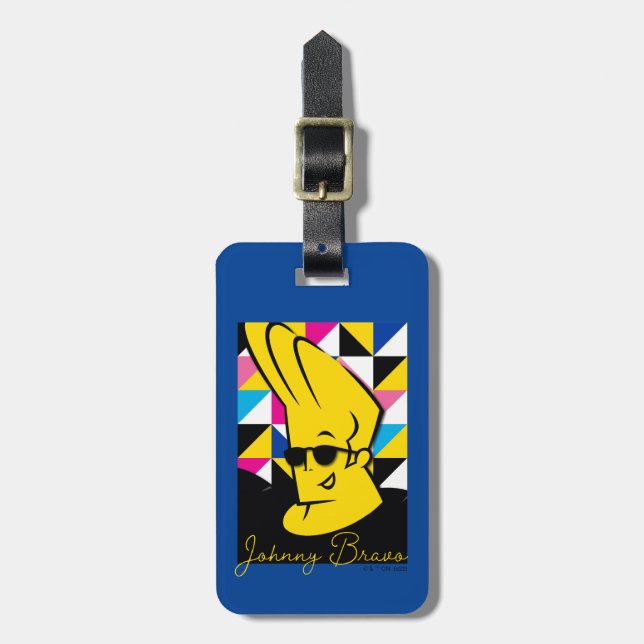 Johnny Bravo Pop Art Graphic Gepäckanhänger (Vorderseite vertikal)