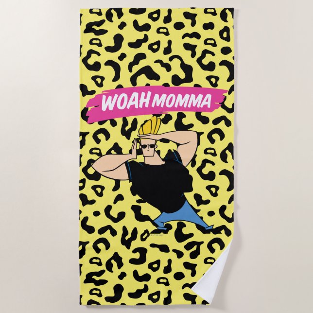 Johnny Bravo - Woah Momma Strandtuch (Vorderseite)