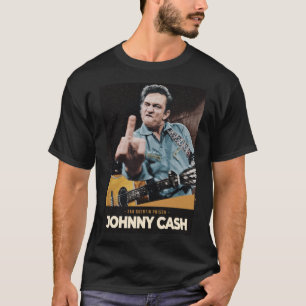 Johnny Cash Middle Finger Colored Gefängnis Johnny T-Shirt