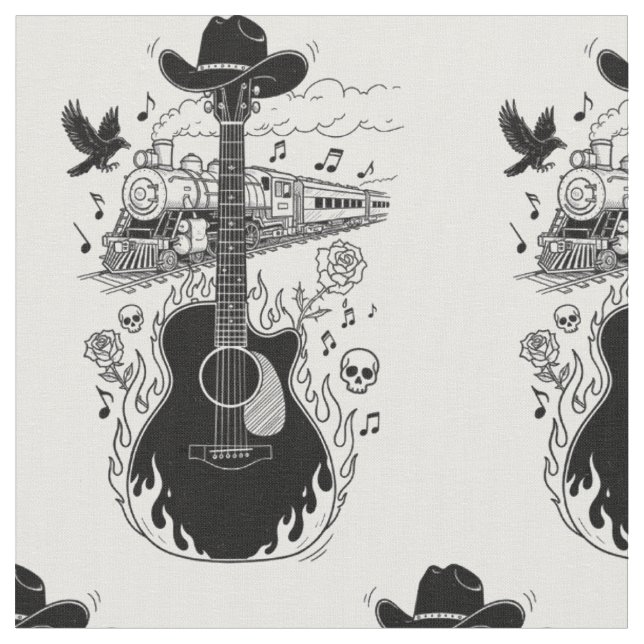 Johnny Cash Stoff (Nahaufnahme)