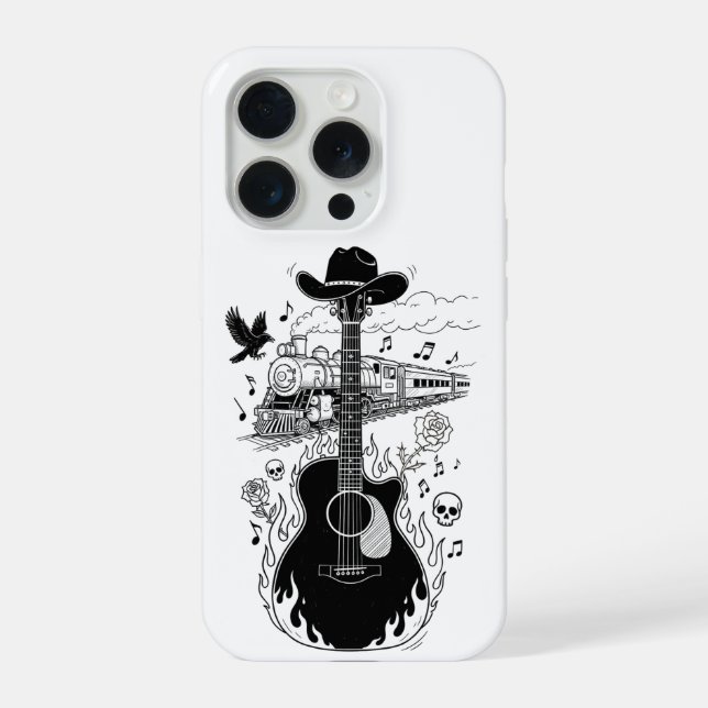 Johnny Cash Theme Phone Case iPhone Hülle (Rückseite)