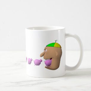 Johnny, der Schwein-Tasse isst Tasse