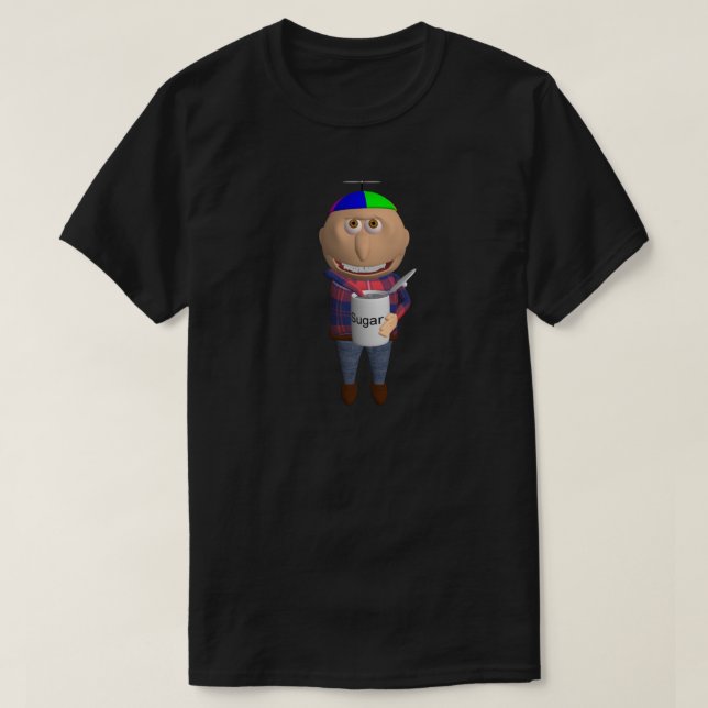 Johnny, der Zucker isst T-Shirt (Design vorne)