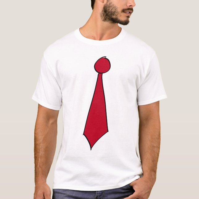 Johnny-Gekritzel-Krawatte T-Shirt (Vorderseite)