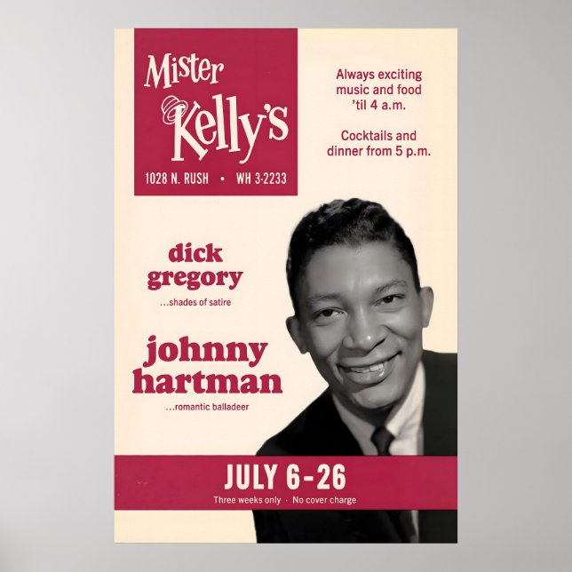 Johnny Hartman Jazzplakat - Mister Kelly's Poster (Vorne)