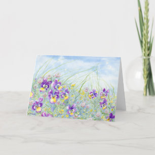 Johnny-Jump-Ups-Blank-Notecard Dankeskarte