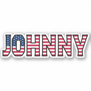 Johnny Name Vorname USA Sticker Stickerset