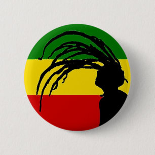 Johnny-Pfeife rasta Flaggenknopf Button