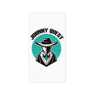 Johnny Quest Adressaufkleber